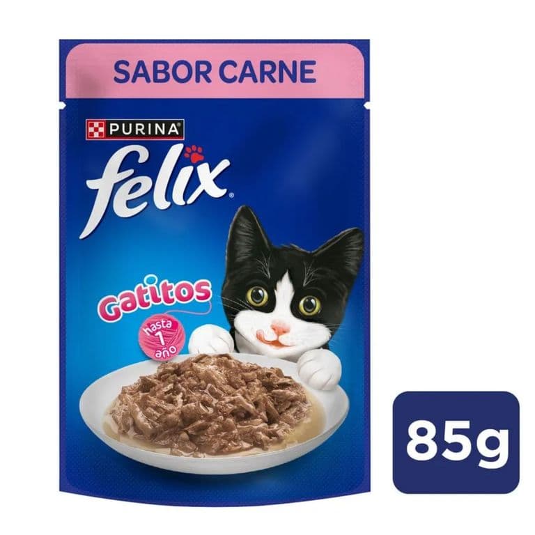 FELIX GATITOS CARNE  FELIX 0.085 KG. 85 GR