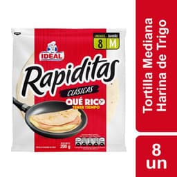 Tortillas Rapiditas Clasicas Tamano M 8 Un