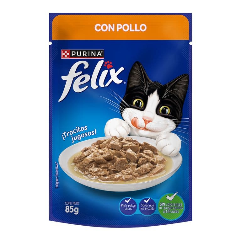 Alimento Humedo para Gato Adultos Sabor Pollo e Higado Sobre 85 GR