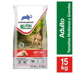 Alimento Seco para Perro Adulto Animal Planet Sabor Carne 15 Kg