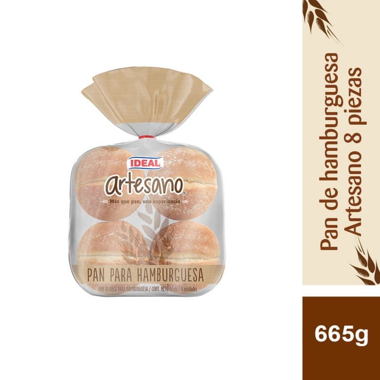 Pan de Hamburguesa Artesano 8 UN