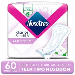 Protectores Diarios Nosotras Sensiti-V Multiestilo 60 Un