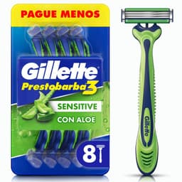 Maquina para Afeitar Prestobarba3 Sensitive Gillette 8 un