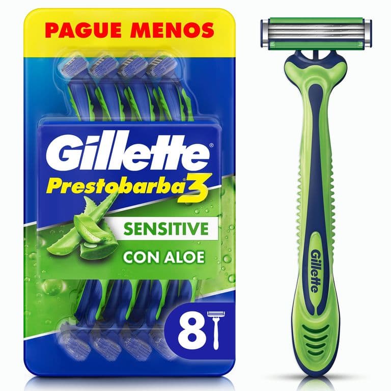 Maquina para Afeitar Prestobarba3 Sensitive Gillette 8 un