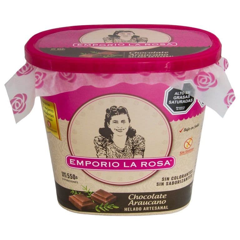 HELADO CHOCOLATE ARAU.  EMPO ROSA 550 G. 550 ML