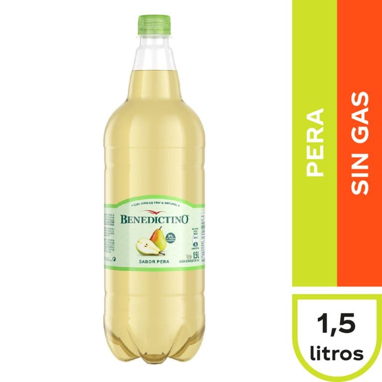 Agua Sabor Pera Sin Gas Benedictino 1.5 L 1.5 LT