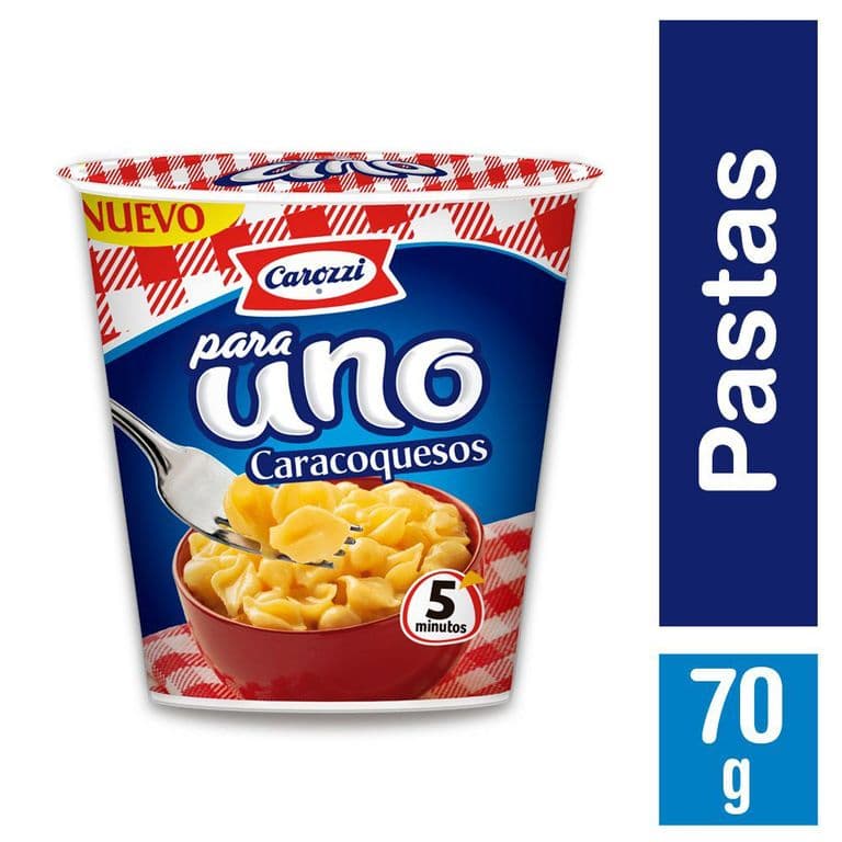 Pasta Para 1 Carozzi Caracoqueso 70 GR