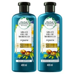 Pack Shampoo y Acondicionador Bio:Renew Aceite de Argan Herbal Essences 2x400 ml 800 ML