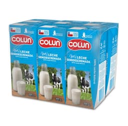 Pack Leche Semidescremada Natural Colun 6 x 200 ml PACK 6 X 200 ML