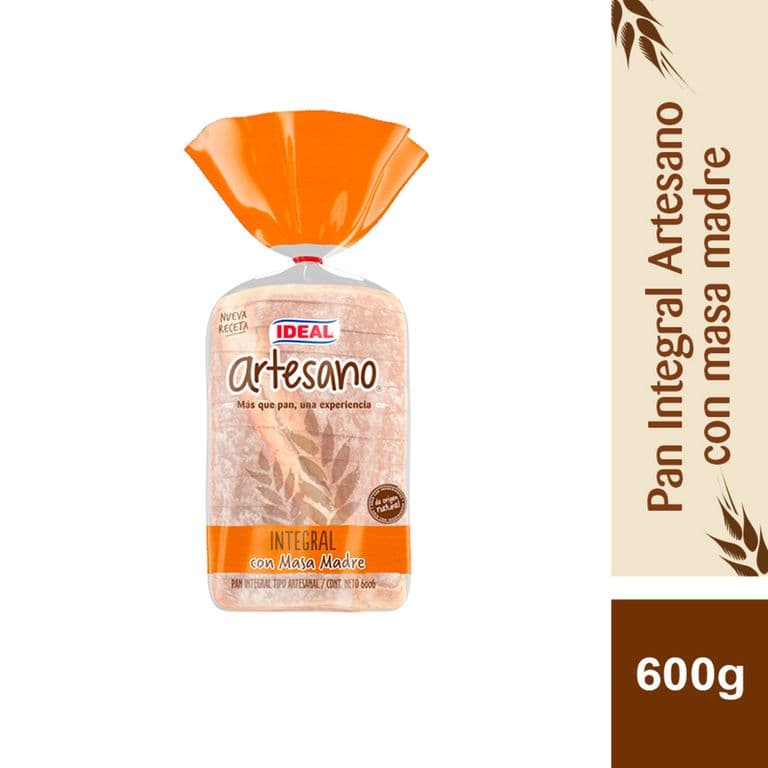 Pan de Molde Artesano Integral 600 GR