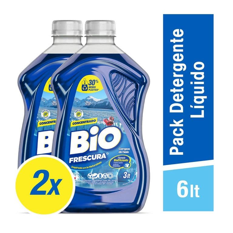 Pack Detergente Liquido Campos de Hielo Biofrecura 2x3 lt