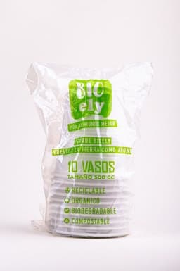 VASO BIOELY 16 OZ 10 UN.