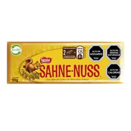 Chocolate con Almendras Sahne Nuss Barra 90 g