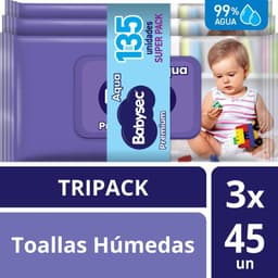 Toallitas Humedas premium 3 x 45 un