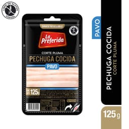 Pechuga Cocida Corte Pluma La Preferida 125 gr