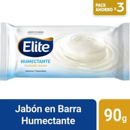 Jabon en Barra Humectante Cuidado Suave Elite Pack 3x90 gr 3 UN
