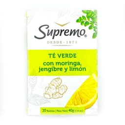 Te Verde Moringa Jengibre Supremo 20 UN