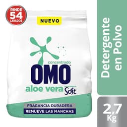 Detergente en Polvo Matic Soft Aloe Omo 2.7 kg