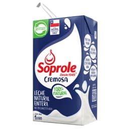 Leche Entera Natural Cremosa Soprole 1 lt