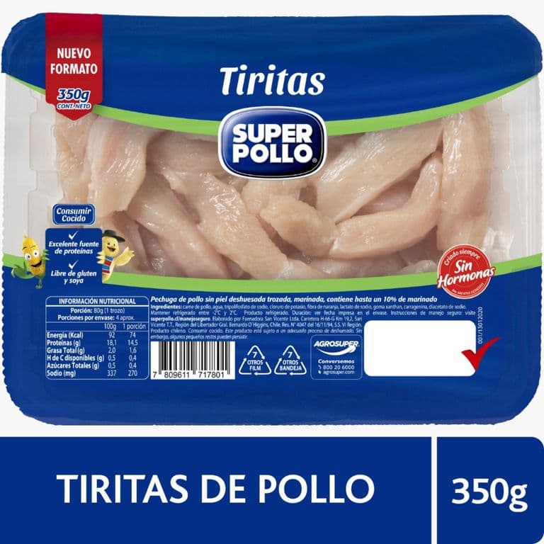 Tiritas de Pollo 350 GR