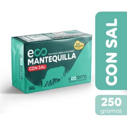 Mantequilla con Sal Vacas Libres a Pastoreo Ecoterra 250 g