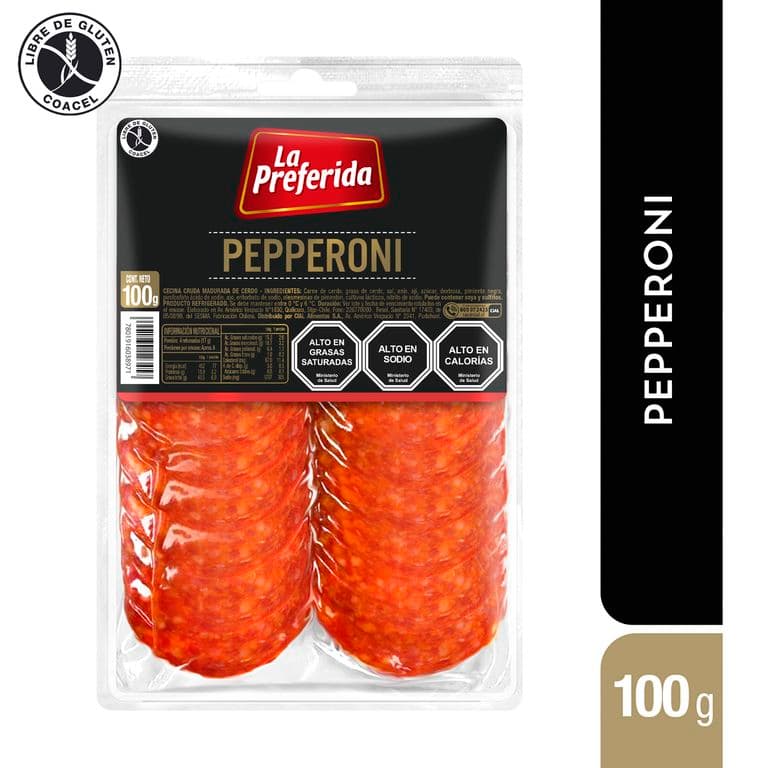 Pepperoni Rebanado al Vacio 100 GR