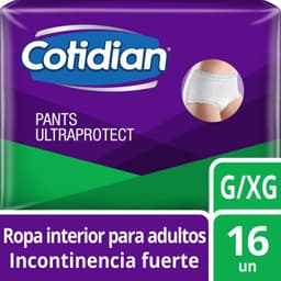 Ropa Interior Desechable Pants Ultraprotect Talla G/XG Cotidian 16 un