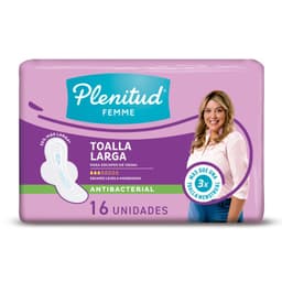 Toallas Incontinencia Larga Antibacterial Plenitud Femme 16 un