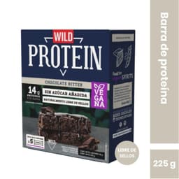 Barras de Proteinas Veganas Chocolate Bitter Wild Protein 5 Un 5 X 45 GR