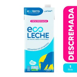 Leche Descremada Vacas Libres a Pastoreo Ecoterra 1 lt
