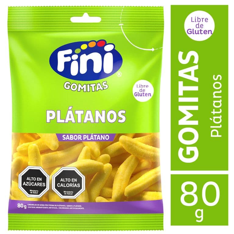 Gomitas Platanos Sin Gluten 80 GR