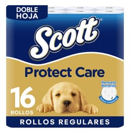 Papel Higienico Scott Protect Care Doble Hoja 22 metros - 16 rollos 16 UN