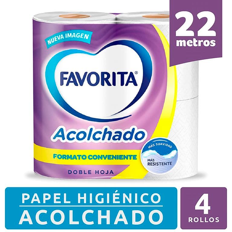 Papel Higienico Acolchado Doble Hoja 4 UN