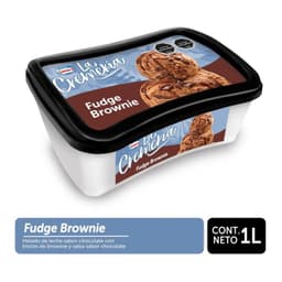 HELADO FUDGE BROWNIE LA CREMERIA 1LT