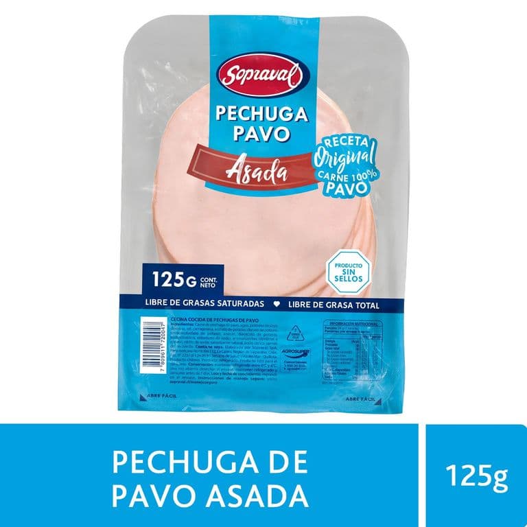 Pechuga de Pavo Asada Sopraval 125 gr
