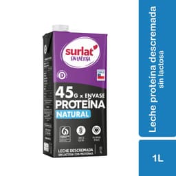 Leche Descremada Sin Lactosa Protein Surlat 1 lt