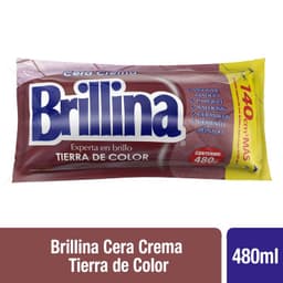 CERA CREMA TIERRA COLOR BRILLINA 480 CC