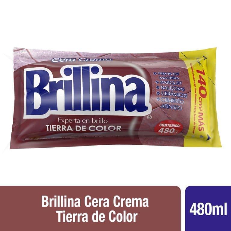 CERA CREMA TIERRA COLOR BRILLINA 480 CC