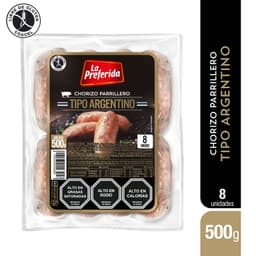 Chorizo Parrillero Tipo Argentino 500 GR