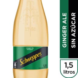 Bebida Ginger Ale Sin Azucar Scheppes Desechable 1.5 L 1.5 LT