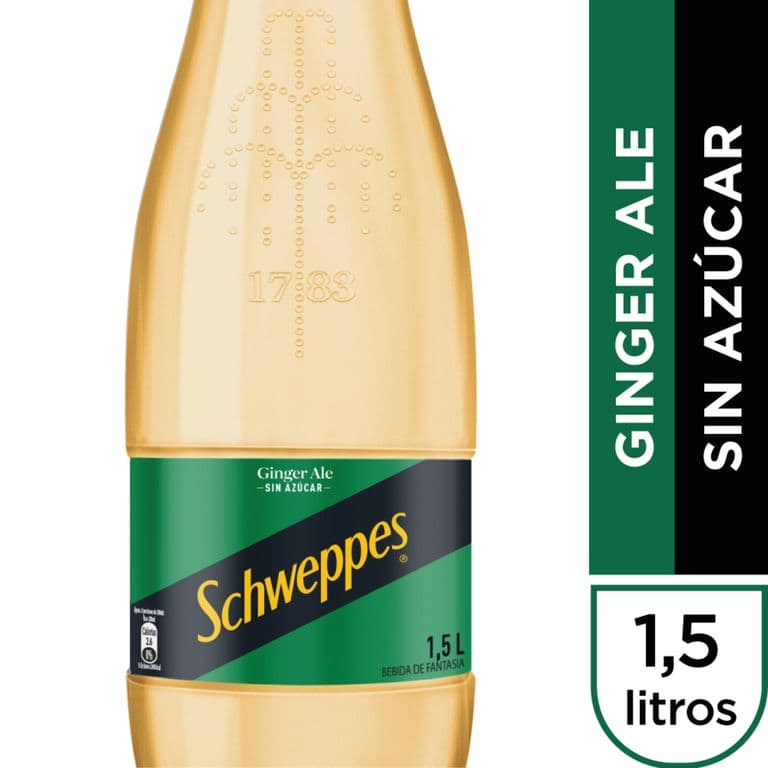 Bebida Ginger Ale Sin Azucar Scheppes Desechable 1.5 L 1.5 LT