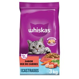 Alimento Seco para Gatos Whiskas Castrados 3 Kg