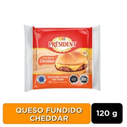 QUESO FUNDIDO CHEDDAR PRESIDENT 120 GR