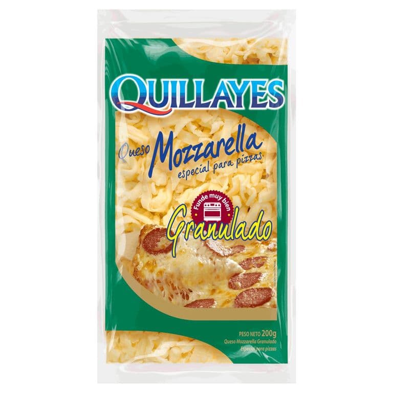 QUESO MOZZARELLA GRANULADA 200G QUILLAYE