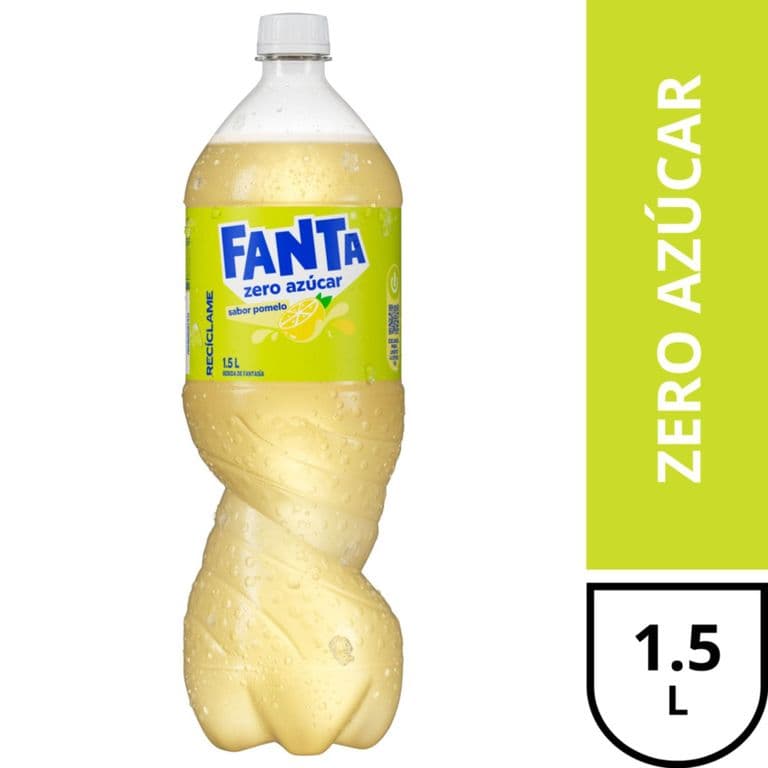 Bebida Fanta Pomelo Zero Azucar Desechable 1.5 L 1.5 LT