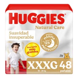 Panales Desechables Huggies Natural Care XXXG 48 Un
