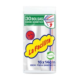 BOLSA C. CIERRE 16X14 CM FACILITA 30 UND