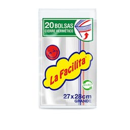 BOLSA C. CIERRE 27X28 CM FACILITA 20 UND