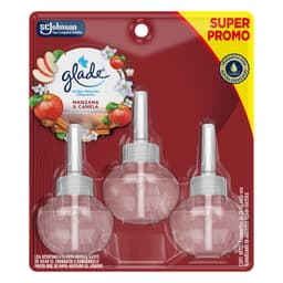 Pack Repuesto Desodorante Ambiental Manzana Canela Glade 3x21 ml