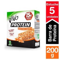 Barras de Proteina Vivo Sabor Mani Caramelo 5 Un 5 X 40 GR